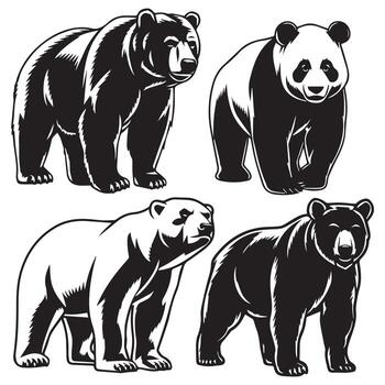 Bear bundle logo vector