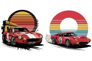 T-shirt design based on car vector