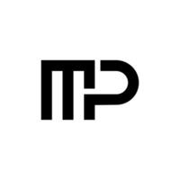 Modern MP Letter Monogram Unique Initial Logo Design vector