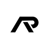 Minimal AP or PA Logo Simple Typography Monogram Design vector