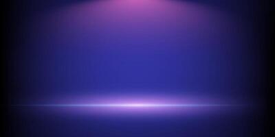 Abstract Laser beam background. Horizontal neon light. Speed line and pink spot of light on blue background. Elegant scene vector