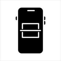Scan QR code with mobile phone Icon, Symbol isolated white background. illustration. color editable. vector