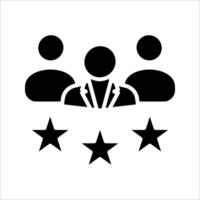 Business client with star Icon, Symbol isolated white background. illustration. color editable. vector
