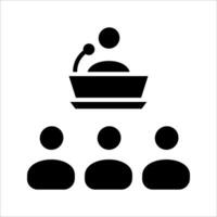 Conference Icon.Symbol isolated white background. illustration. color editable. vector
