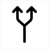arrows join 2 Icon Symbol isolated white background. illustration. color editable. vector