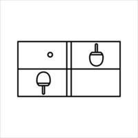 ping pong table Icon.Symbol isolated white background. illustration. color editable. vector