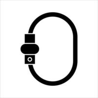CarabinerCarabiner Icon. Symbol isolated white background. illustration. color editable. vector