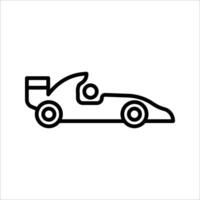 Racing car Icon. Symbol isolated white background. illustration. color editable. vector