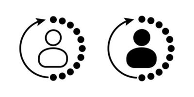 Employee retention Icon set. Symbol isolated white background. illustration. color editable. vector