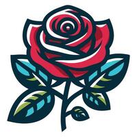 Classic Red Rose Floral Design vector