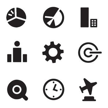 Set of Business and Data Icons vector