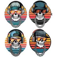 Cool skull based t-shirt design vector