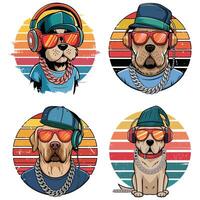 T-shirt design based on dog vector