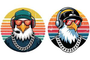 T-shirt design based on eagle vector