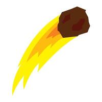 Isolated colored meteor icon Flat design vector