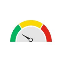 Risk icon on speedometer on white background. vector