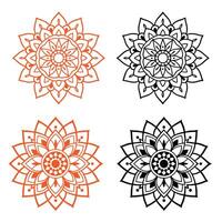 Ornate Indian Mandala with lotus patterns new 2025 vector