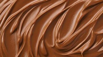 Creamy chocolate spread with smooth texture and rich color photo