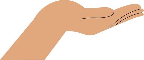 Illustration of an Open Hand Gesture vector
