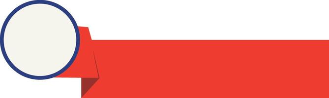 Modern Red Label with Circular Accent vector
