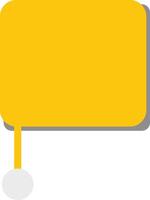 Minimalist Yellow Speech Bubble Icon vector