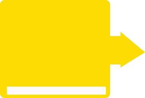 Yellow Exit Icon with Arrow vector