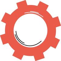 Red Gear Icon Design vector