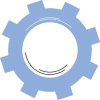Simple Blue Gear Icon vector