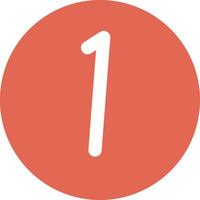 Number One in Circular Design vector