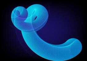Abstract background with futuristic fluid spiral vector