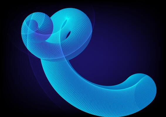 Abstract background with futuristic fluid spiral