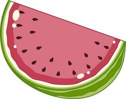Large Watermelon Slices. Cute and Simple Style. vector