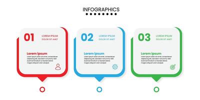 Infographics template with four different colors vector