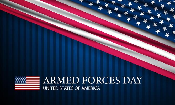 Army forces day background with american flag and stripes