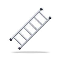 Metallic ladder isolated on white background. vector