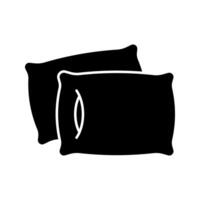 Simple pillow icon isolated on white background. vector