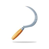 Sickle isolated on white background. vector