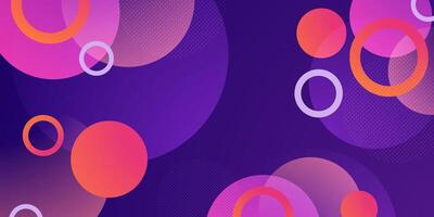 Abstract colorful purple and orange circle 3D pattern background. Modern and trendy concept pattern design. vector