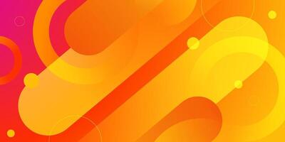 Abstract colorful dynamic orange 3D background. Overlap circle geometric shapes pattern. vector