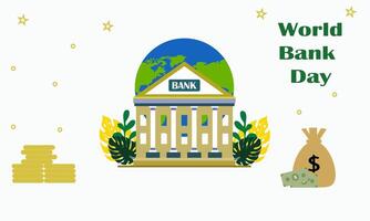 Happy World Bank Day Suitable For Background Greeting vector