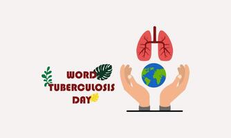 Illustration Two Open Palms With Lungs on Top vector