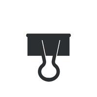 illustration flat design paperclip tool. vector