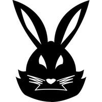 Logo Rabbit Simple Black vector