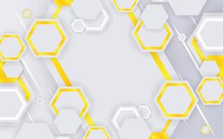 Geometric white plush background with gold outlines vector