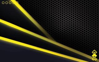 Hexagon pattern background with gold lines vector