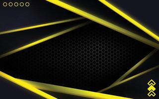 Dark background with gold lines vector