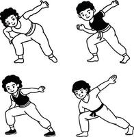 Dance Coloring Pages showcasing kids and babies in an entertaining group illustration vector