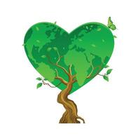GO GREEN SAVE THE WORLD CONCEPT ILLUSTRATION DESIGN vector