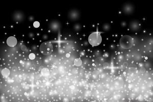 A black and white image of sparkles on a black background vector