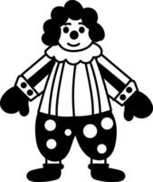 Doodle style illustration of a smiling clown character vector